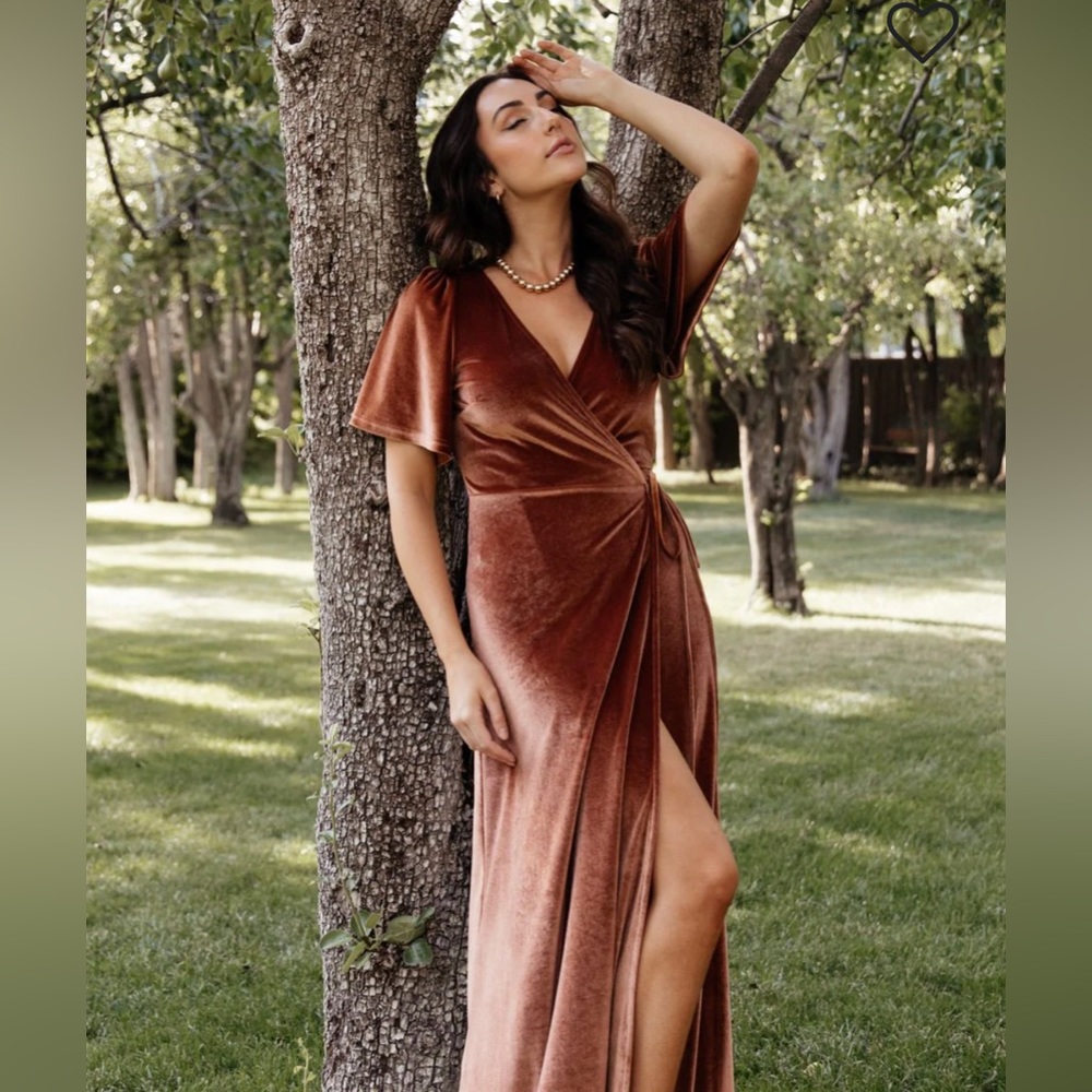 Baltic Born Meghan Velvet Maxi Dress in spice